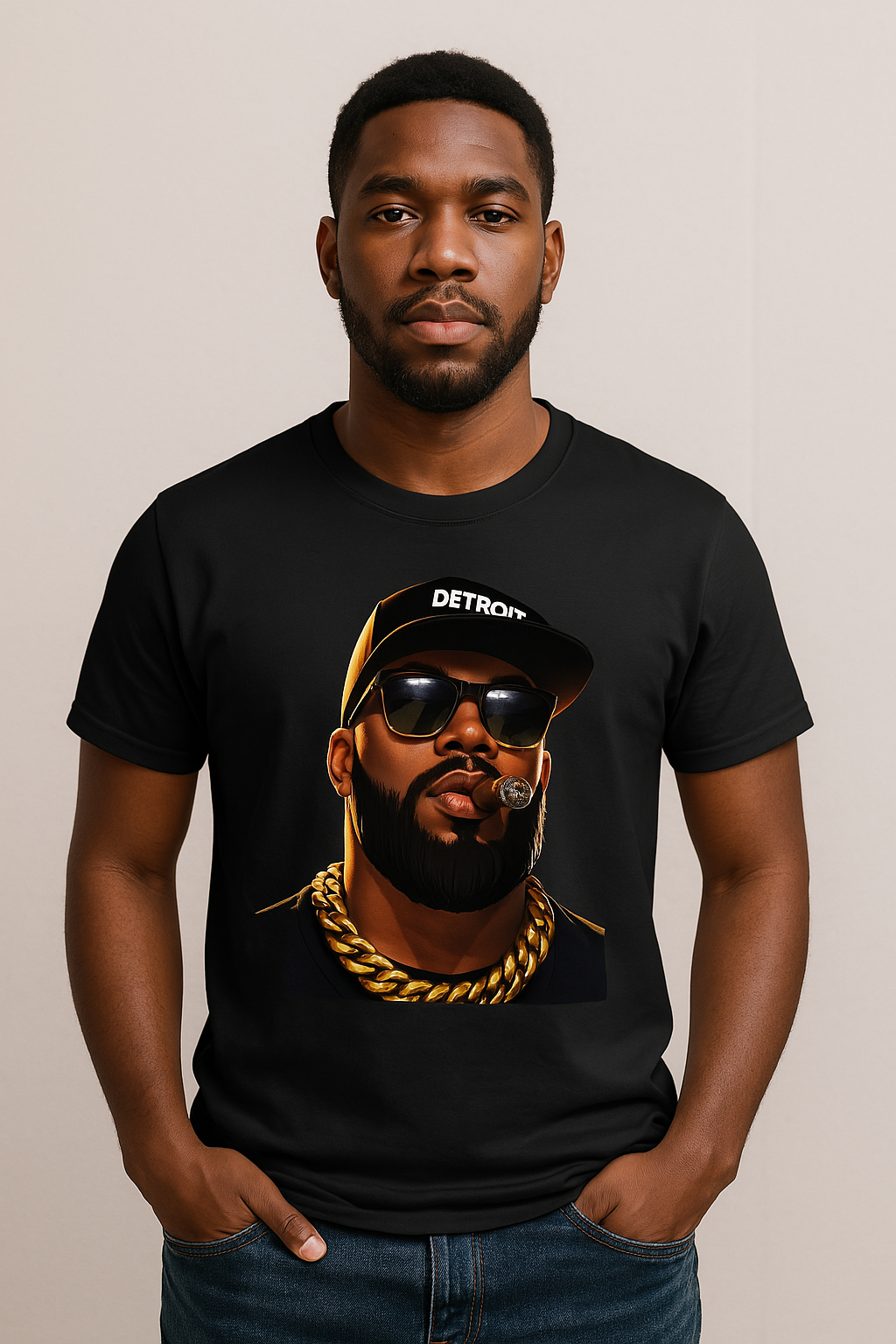 Bold Detroit Graphic T-Shirt Men's Heavyweight Tee