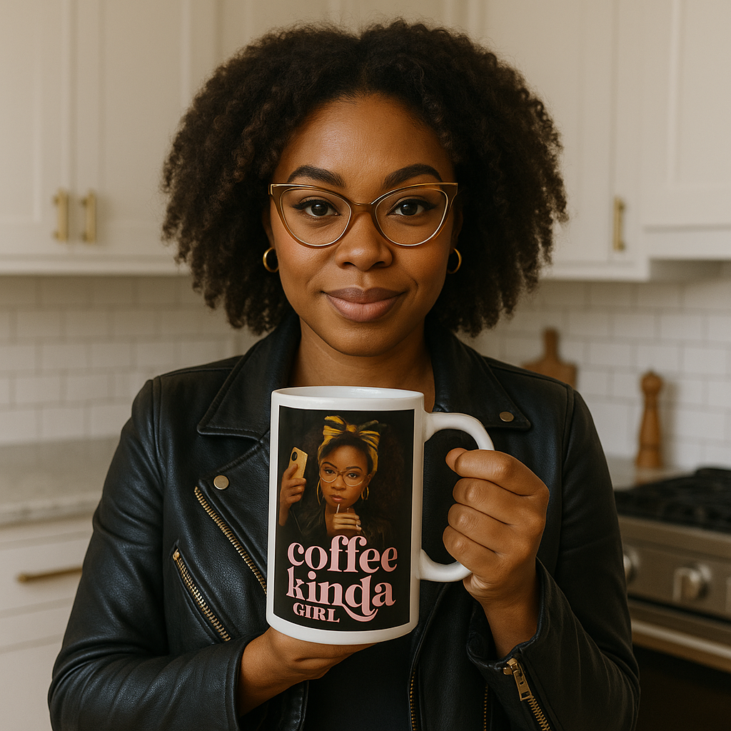 Inspirational Coffee Mug - "Coffee Kinda Girl" - Stylish Ceramic Mug for Daily Inspiration and Motivation