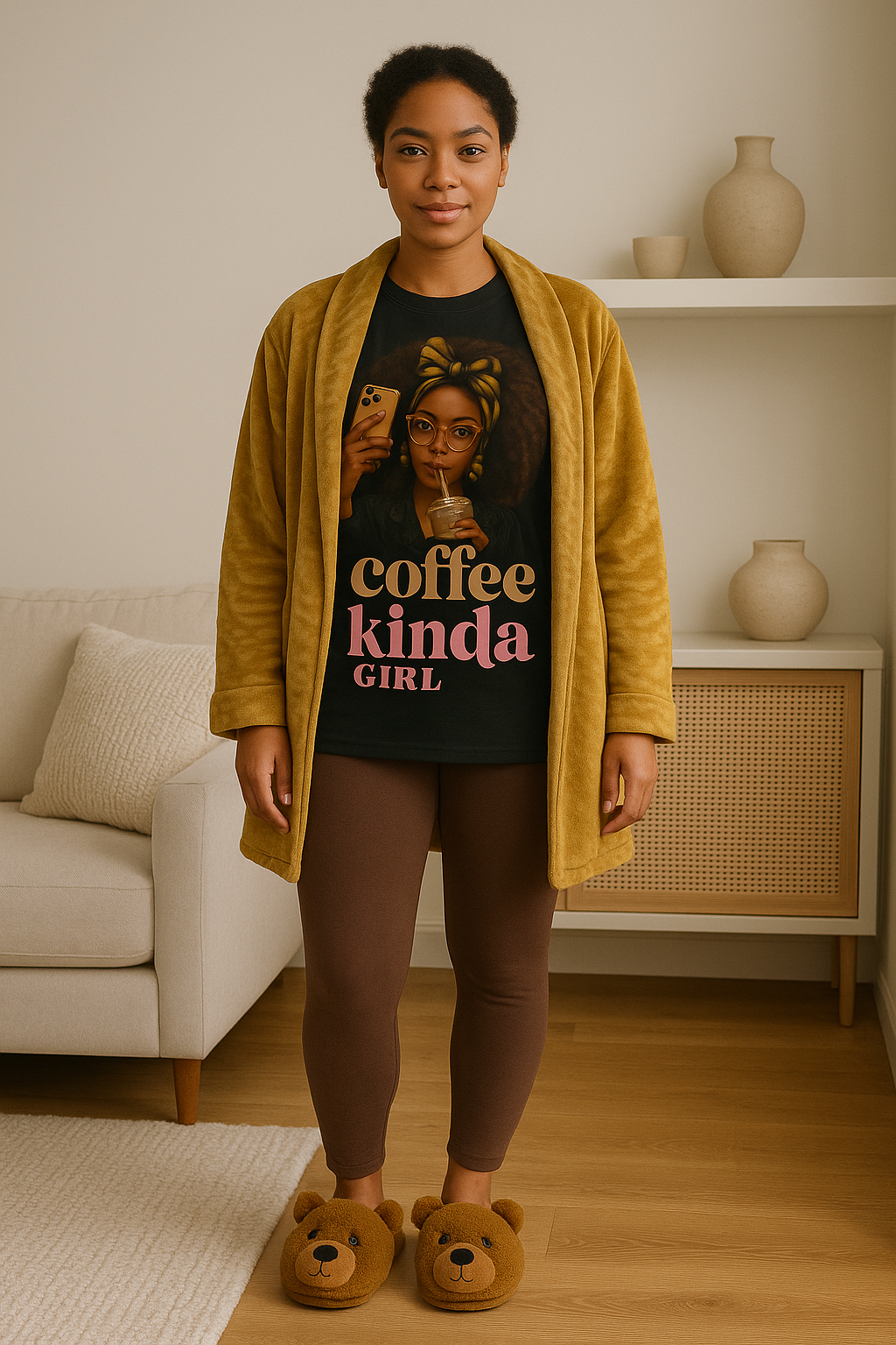 Coffee Kinda Girl Tee – Trendy Cotton T-Shirt for Coffee Lovers