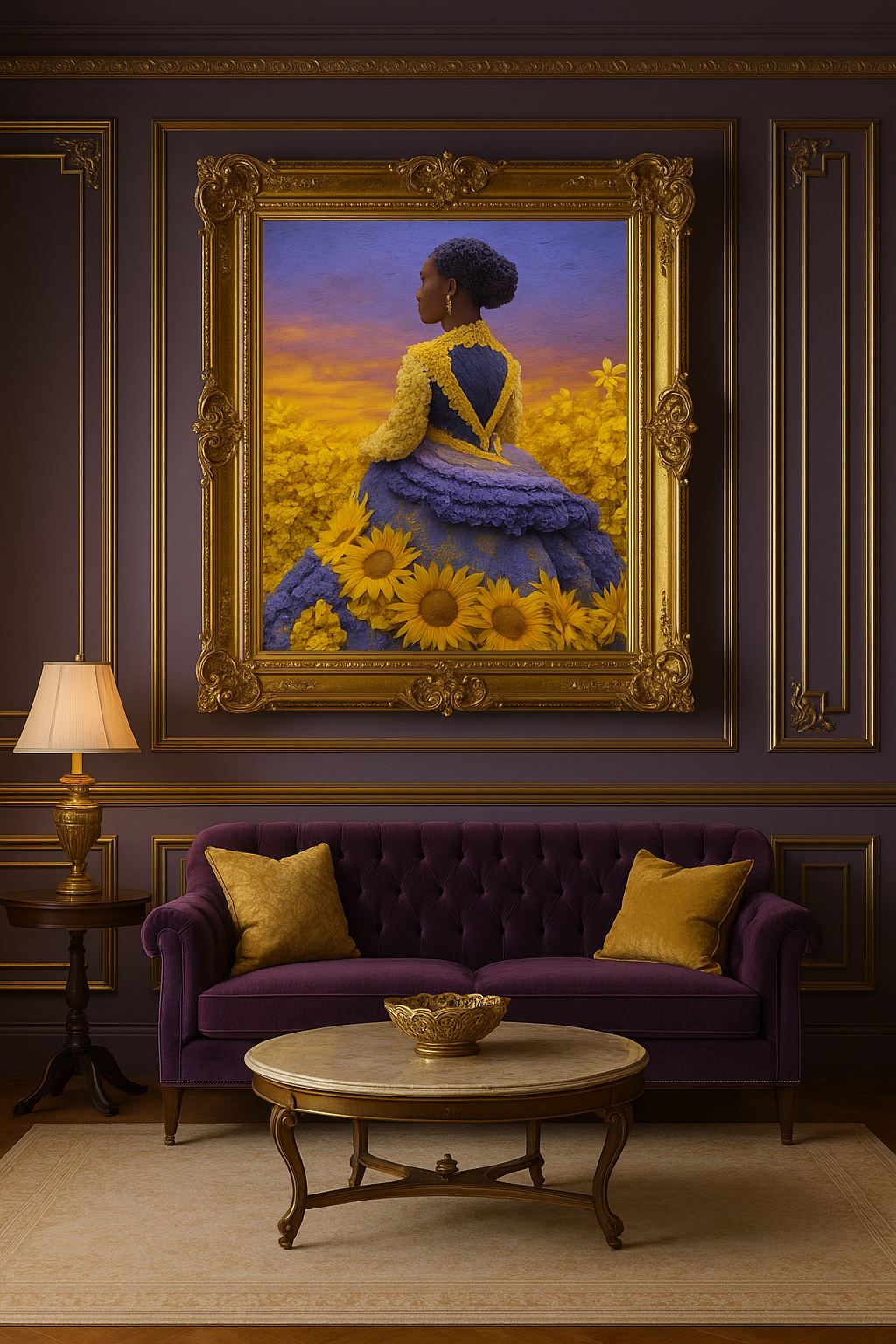 Sunflower Garden Inspiration Framed Poster, Floral Art, Home Decor, Gift for Flower Lovers, Wall Art, Unique Artwork