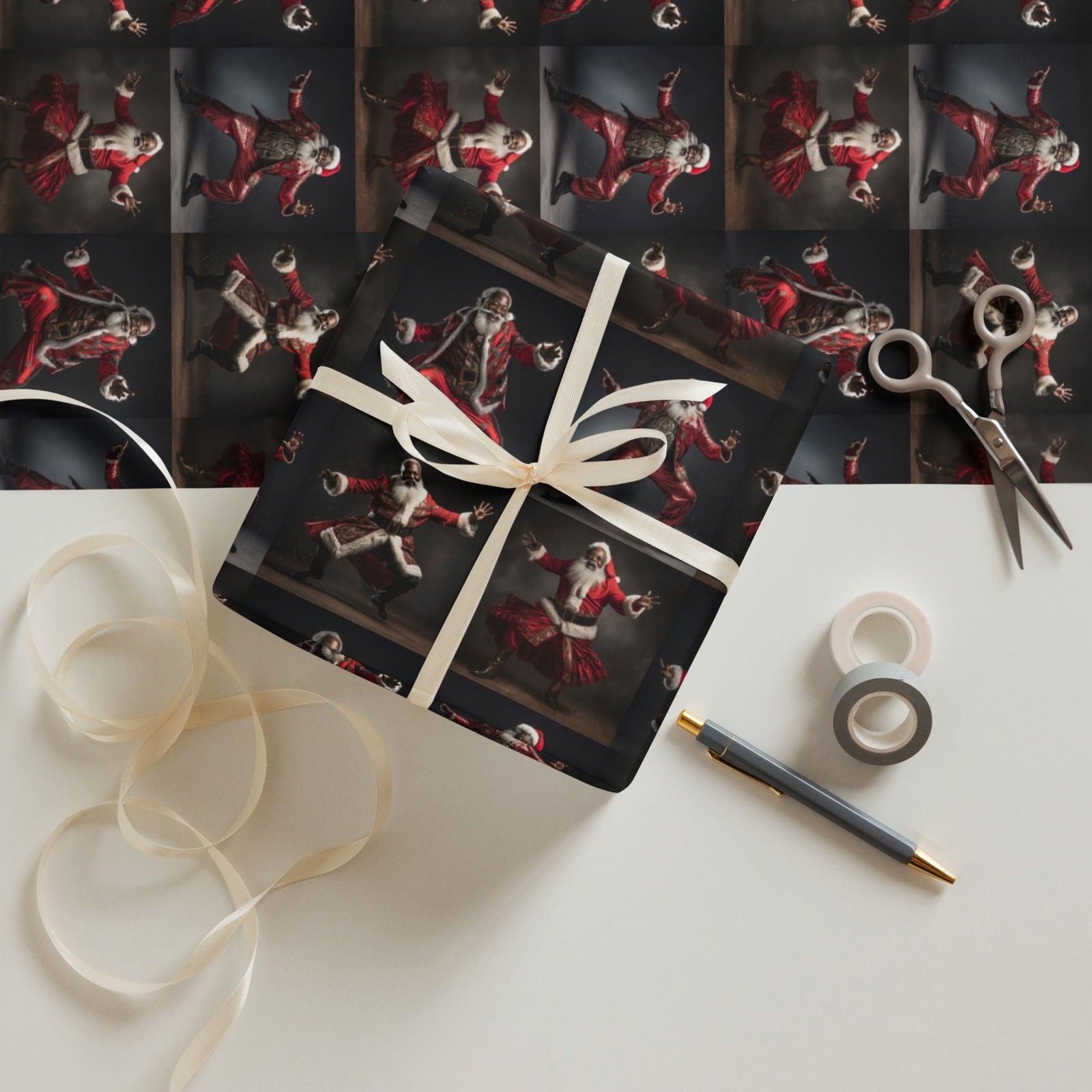 Dance Santa Wrapping paper sheets - ShopEbonyMonique