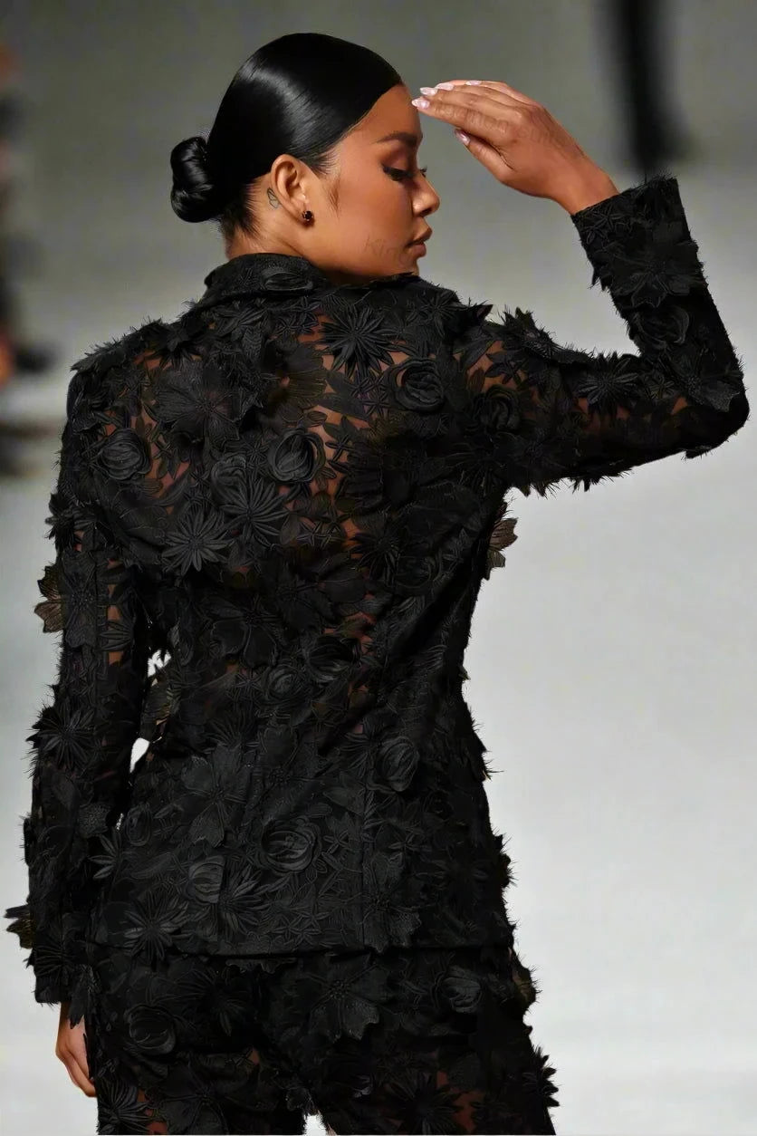 EM Lace Women Suit Pants Set - ShopEbonyMonique