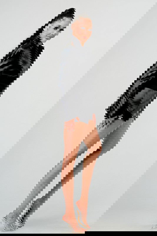 EM PU Leather Blazer - ShopEbonyMonique