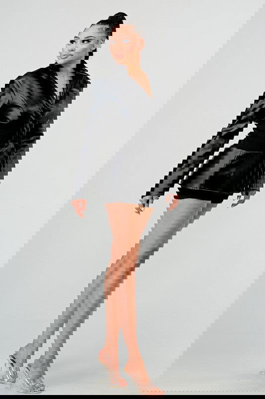 EM PU Leather Blazer - ShopEbonyMonique