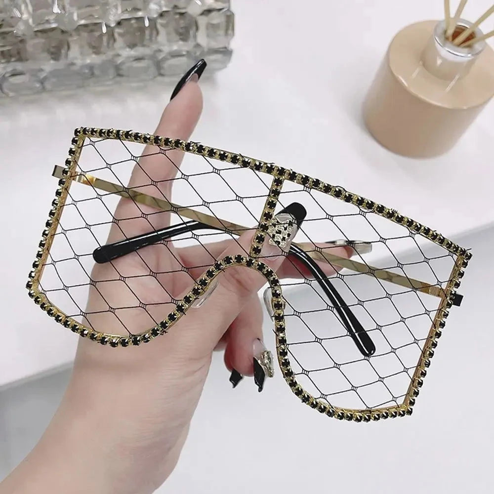 EM Rhinestone Mesh Glasses - ShopEbonyMonique