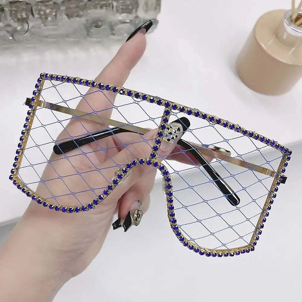 EM Rhinestone Mesh Glasses - ShopEbonyMonique