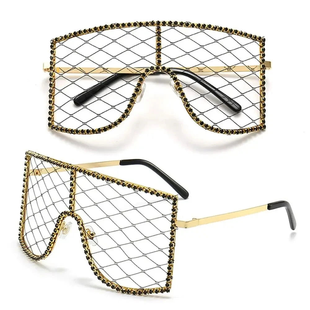 EM Rhinestone Mesh Glasses - ShopEbonyMonique