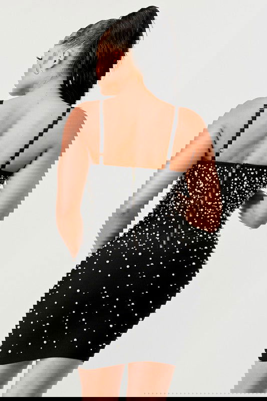 EM Star Pearls Bandage Mini Dress - ShopEbonyMonique