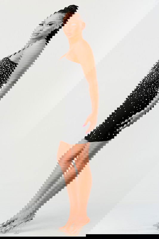 EM Star Pearls Bandage Mini Dress - ShopEbonyMonique