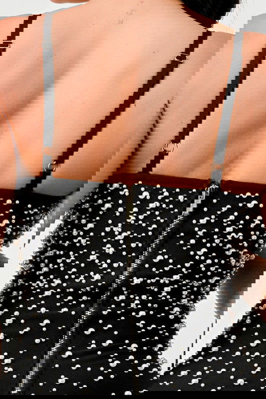 EM Star Pearls Bandage Mini Dress - ShopEbonyMonique