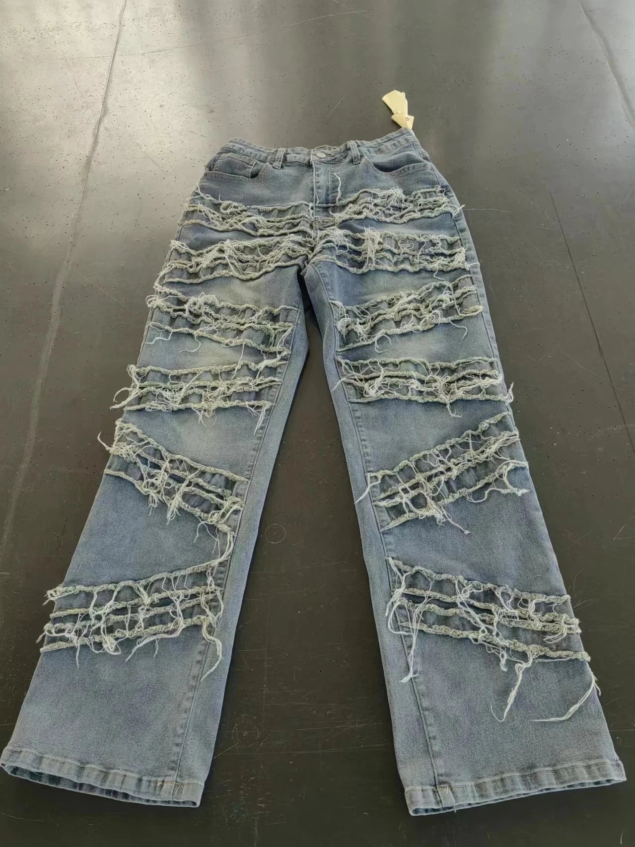EM Streetwear Jeans Tassel Pants - ShopEbonyMonique