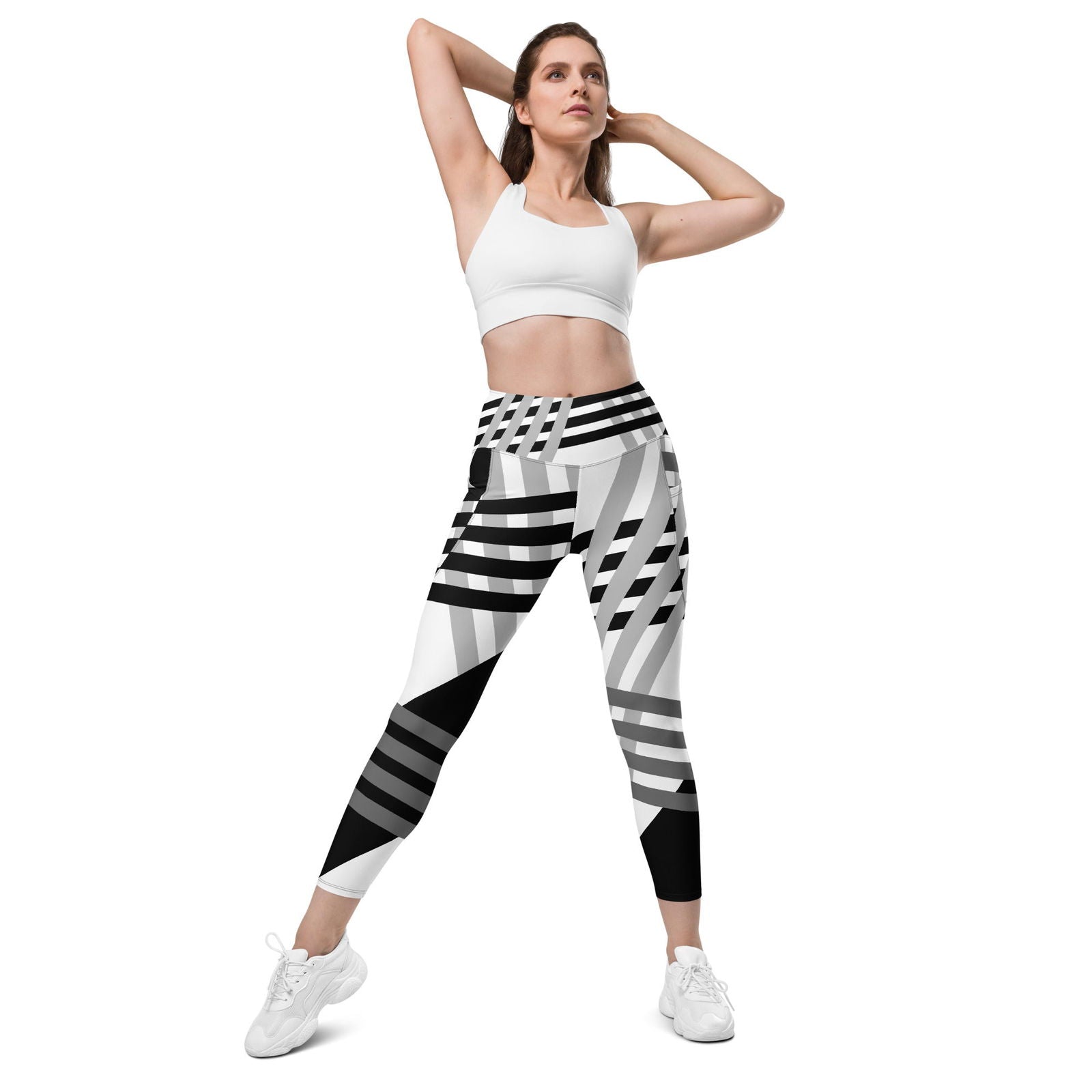 EM Stripe Leggings with pockets - ShopEbonyMonique