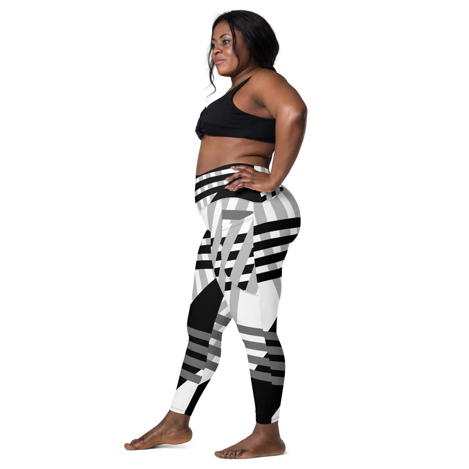 EM Stripe Leggings with pockets - ShopEbonyMonique