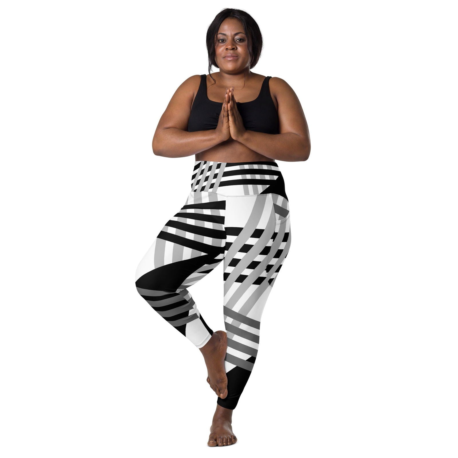 EM Stripe Leggings with pockets - ShopEbonyMonique