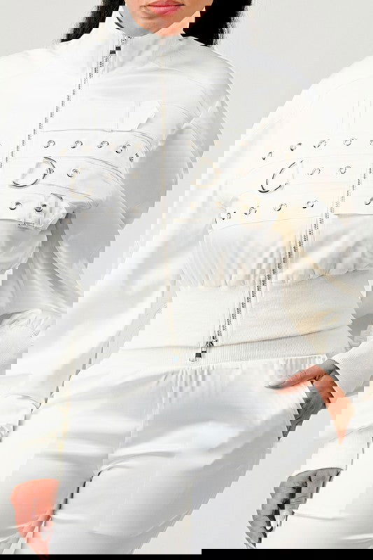 Eclat Urban White Trouser Matching Set - ShopEbonyMonique