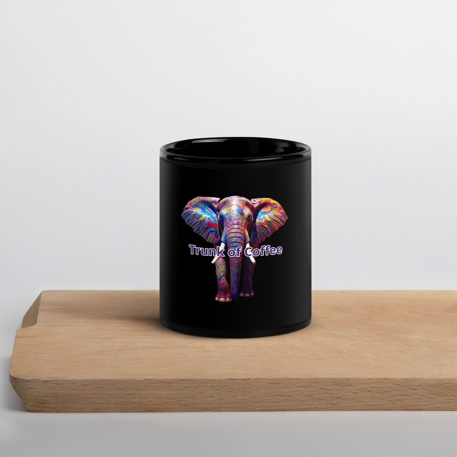 Elephant Black Glossy Mug - ShopEbonyMonique