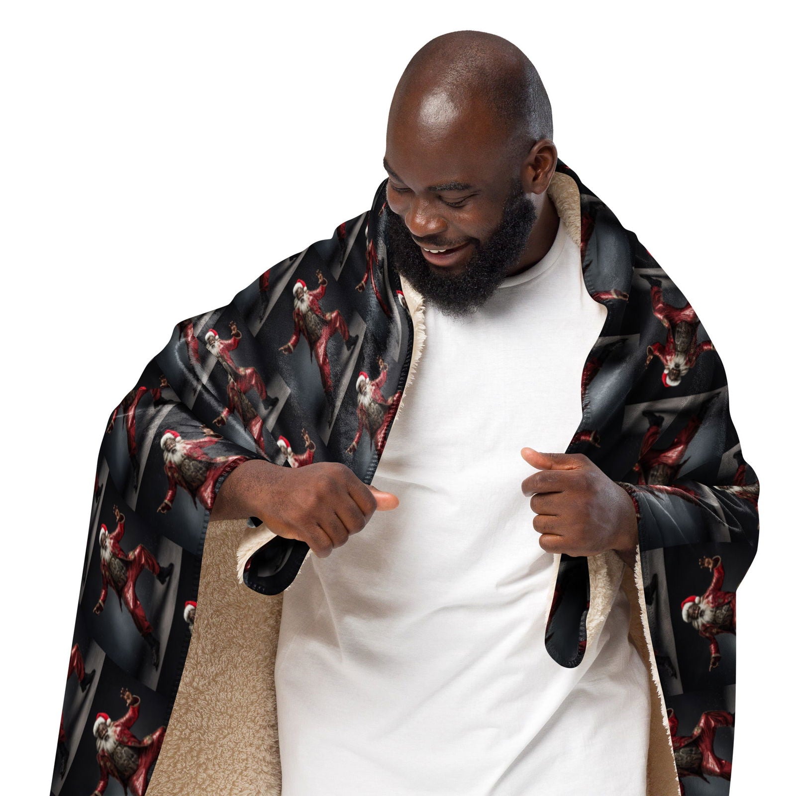 Fly Santa Sherpa blanket - ShopEbonyMonique