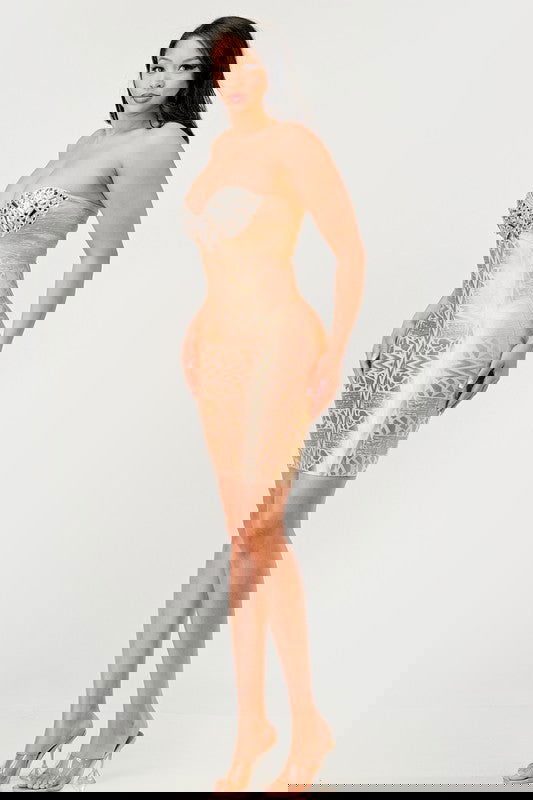 Gilded Glamour Strapless Dress - ShopEbonyMonique