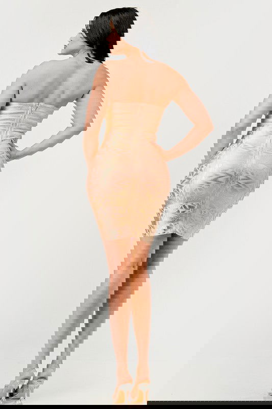 Gilded Glamour Strapless Dress - ShopEbonyMonique