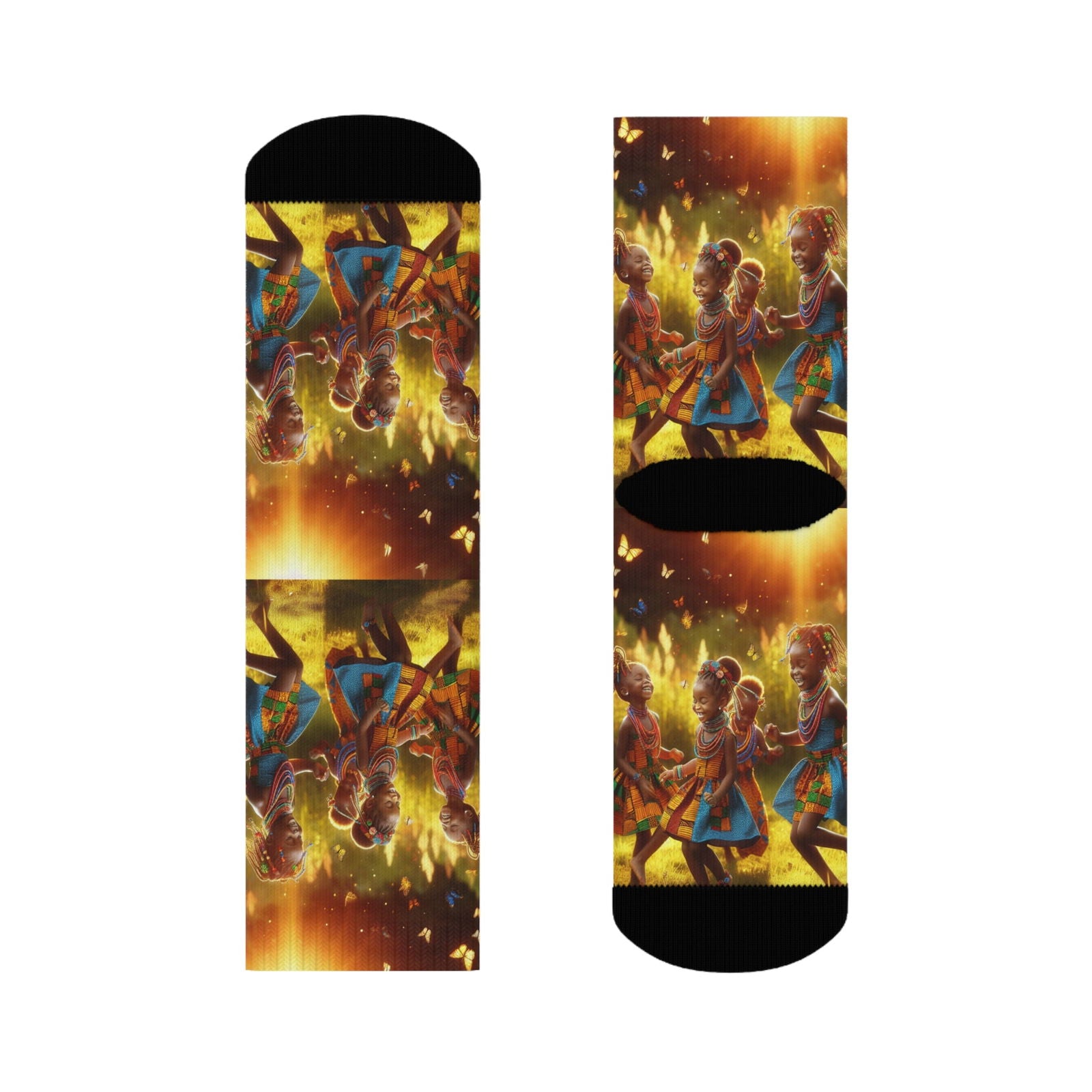 Girls Playing - Crew Socks - ShopEbonyMonique