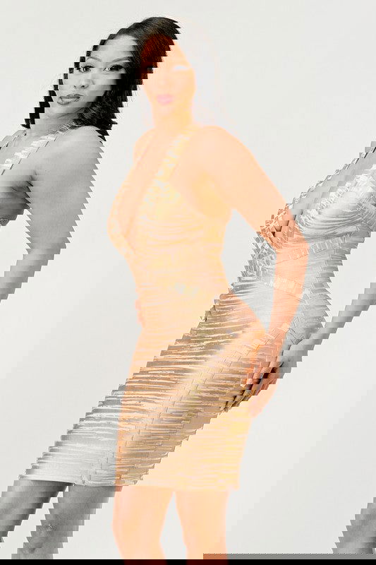 Gold Glamour Bandage Dress - ShopEbonyMonique