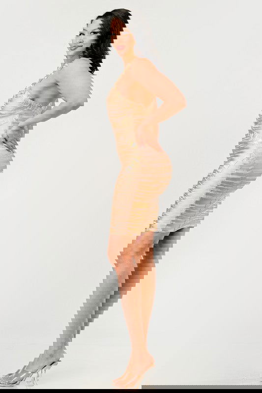 Gold Glamour Bandage Dress - ShopEbonyMonique