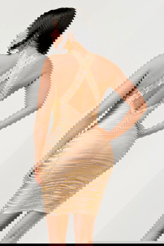 Gold Glamour Bandage Dress - ShopEbonyMonique