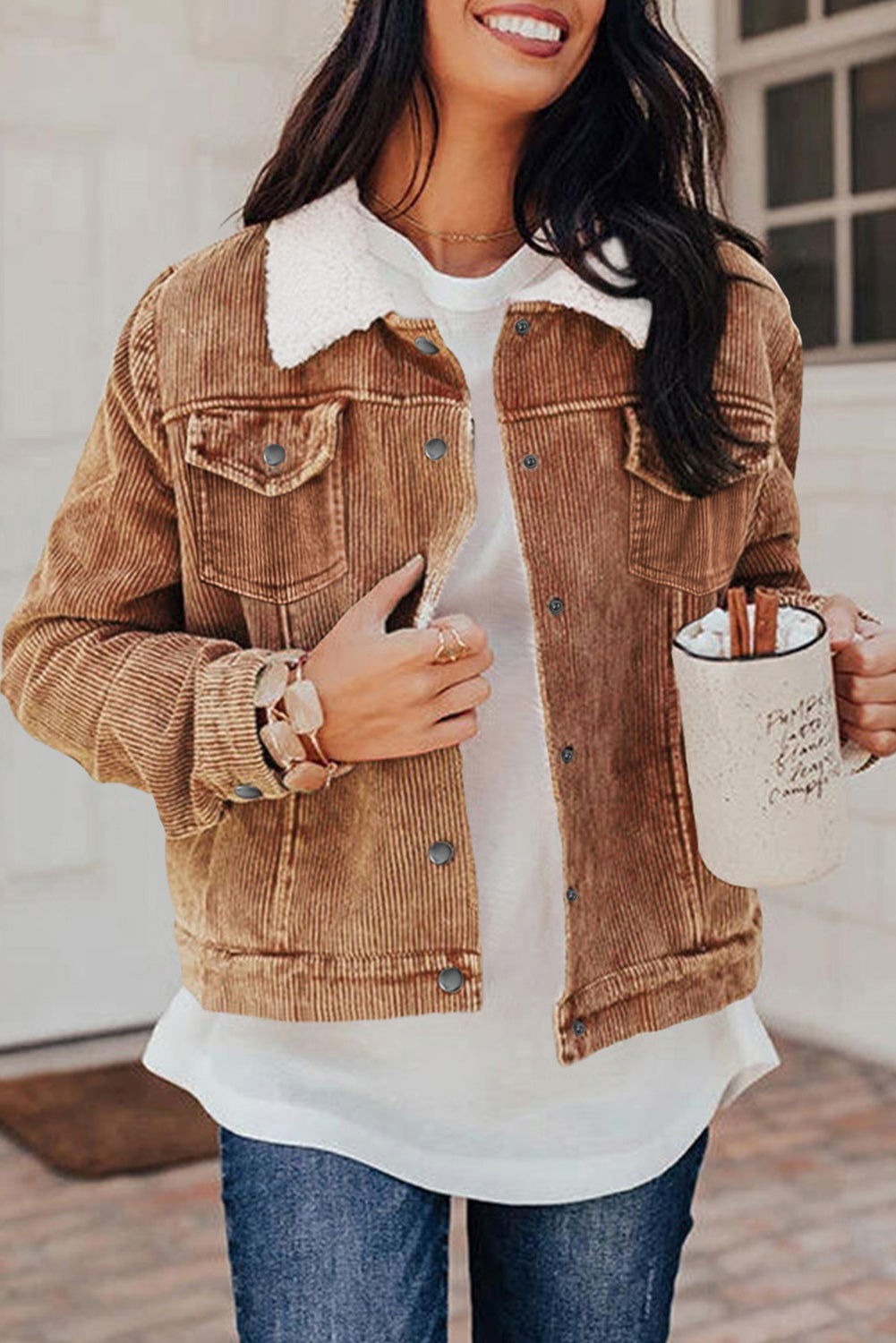 Gray Corduroy Jacket - ShopEbonyMonique