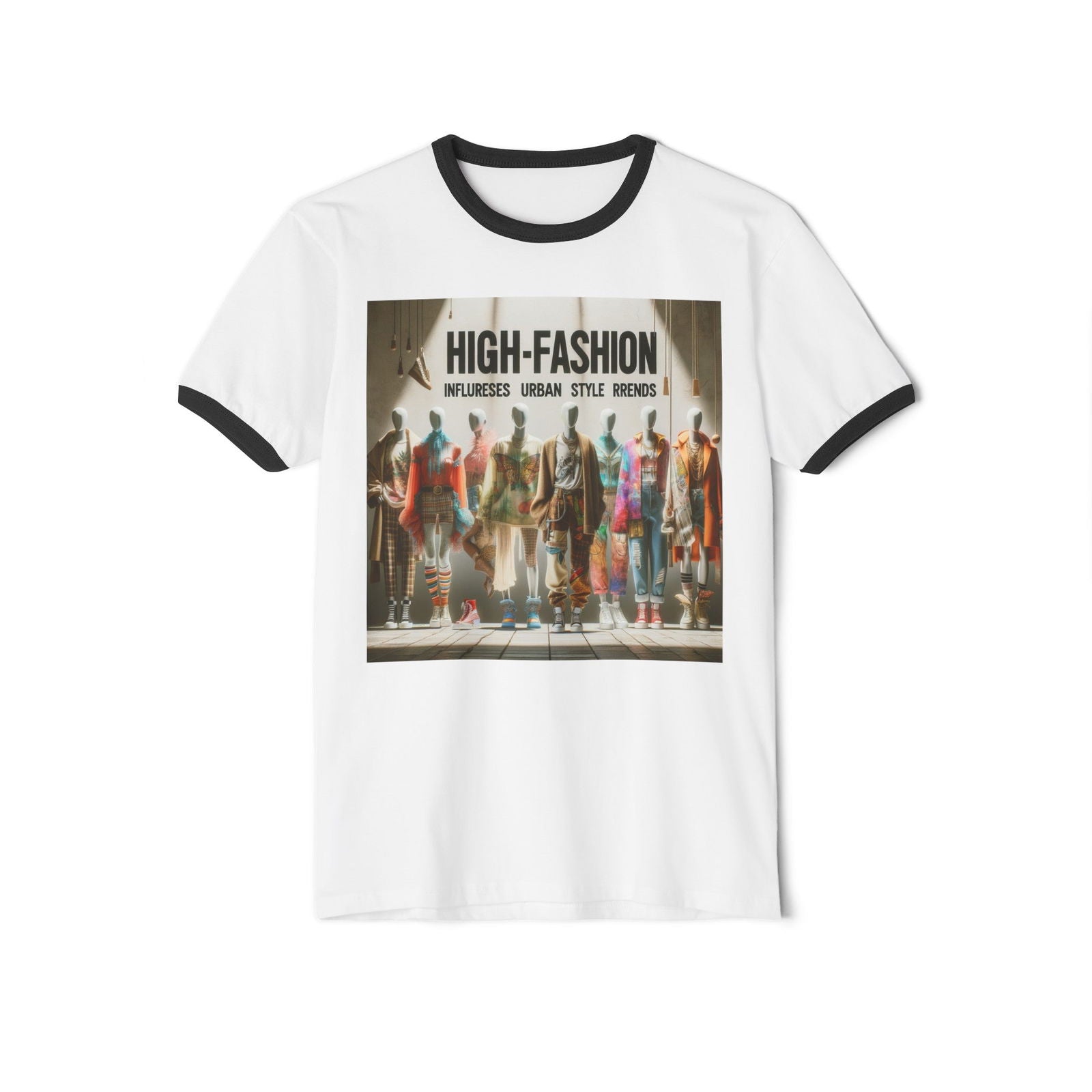 High Fashion Unisex Cotton Ringer T-Shirt - ShopEbonyMonique