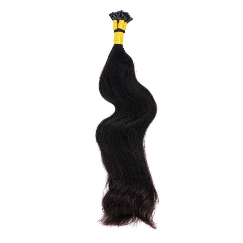 Indian Wavy Natural Black I-Tip - ShopEbonyMonique
