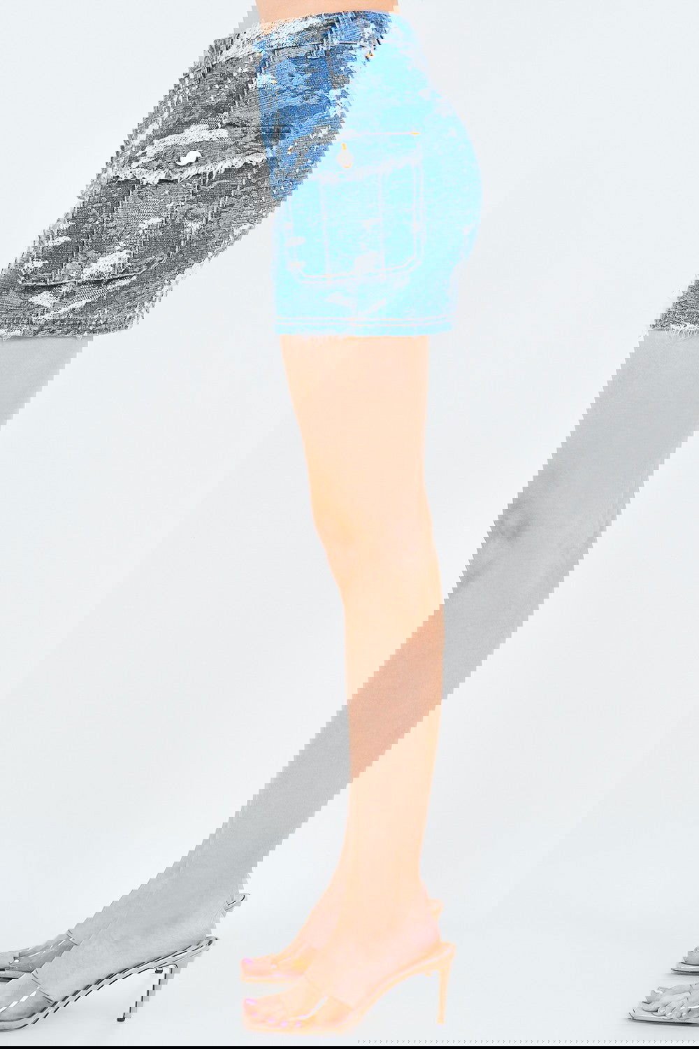 Jacquard Trim Cargo Mini Denim Skirt - ShopEbonyMonique