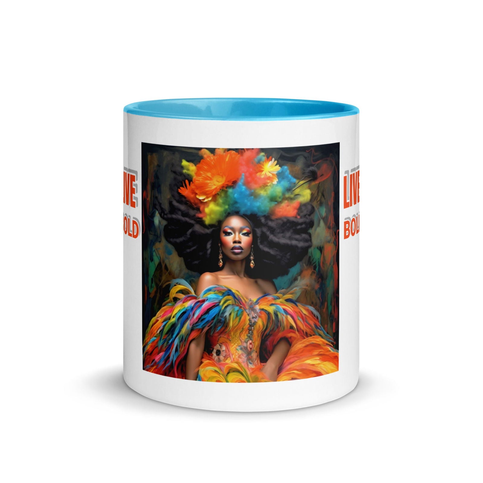 Live Bold Mug with Color Inside - ShopEbonyMonique