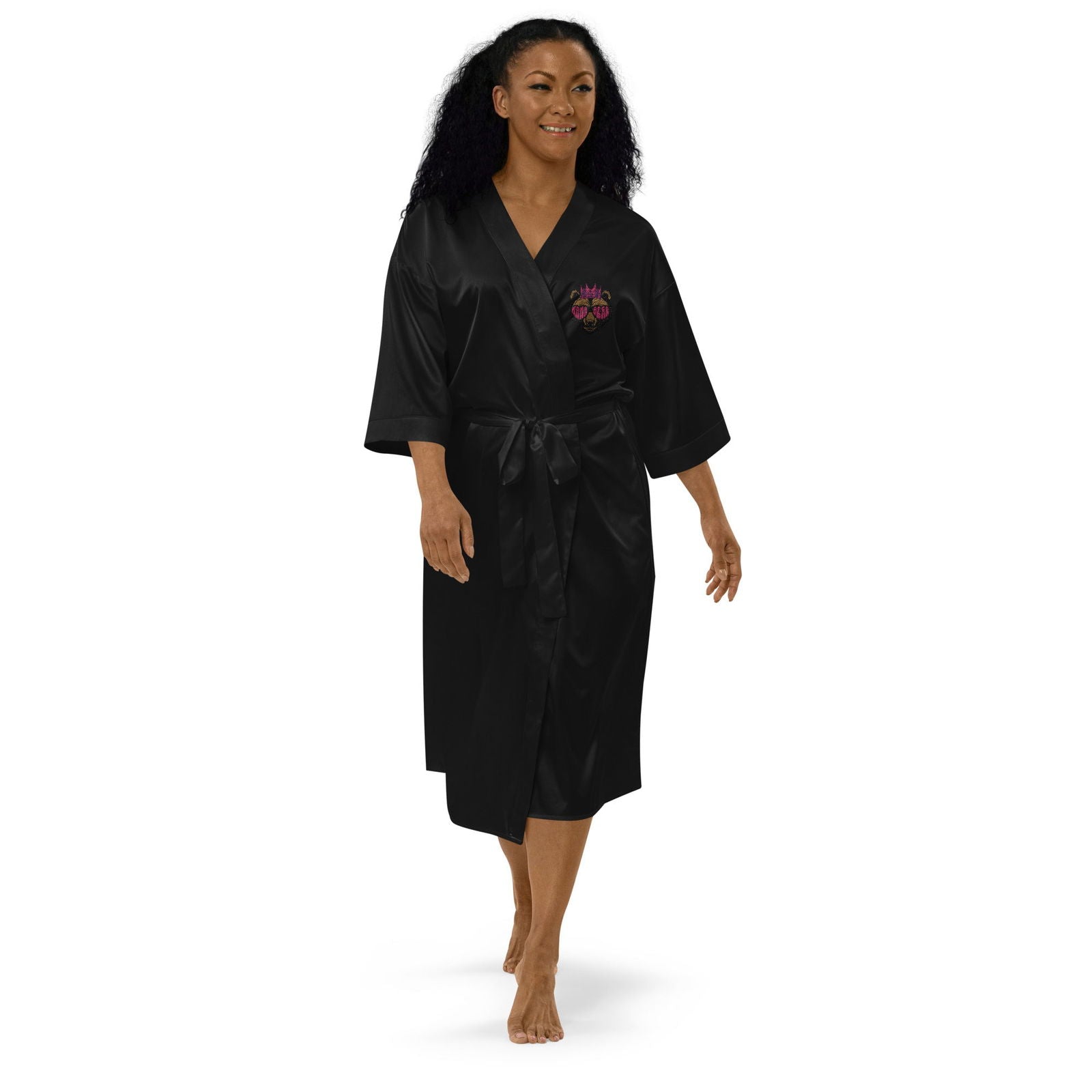 Mama Bear Satin robe - ShopEbonyMonique