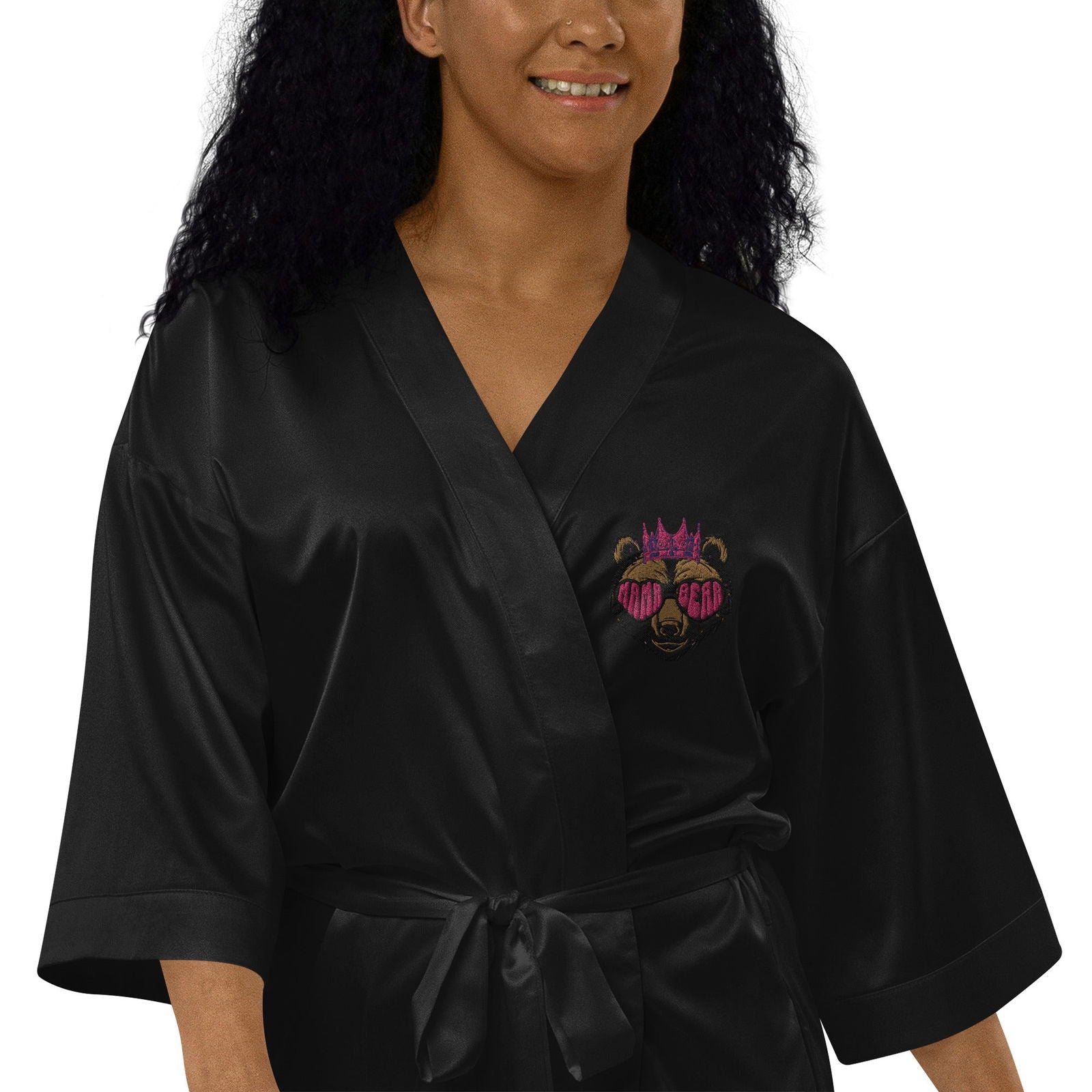Mama Bear Satin robe - ShopEbonyMonique