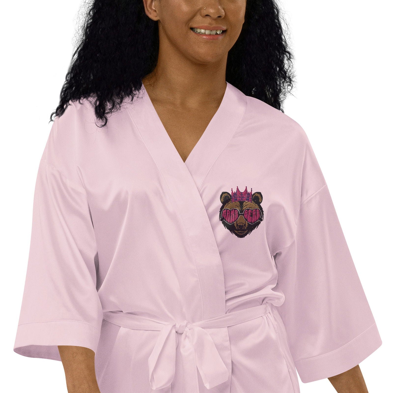 Mama Bear Satin robe - ShopEbonyMonique