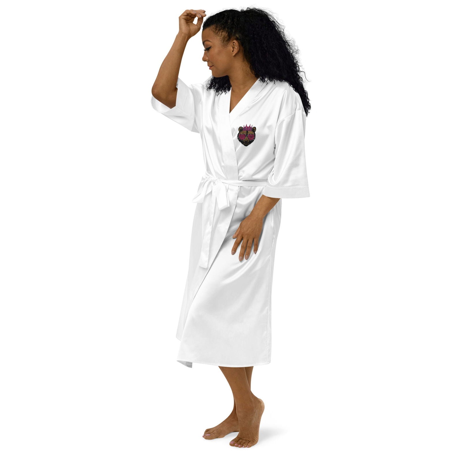 Mama Bear Satin robe - ShopEbonyMonique