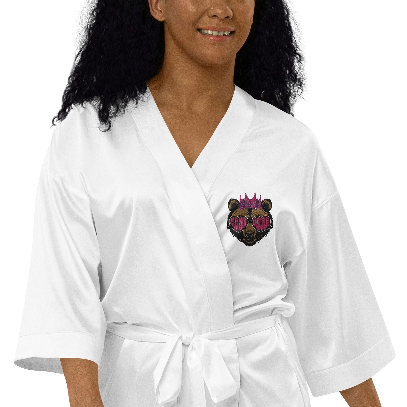 Mama Bear Satin robe - ShopEbonyMonique