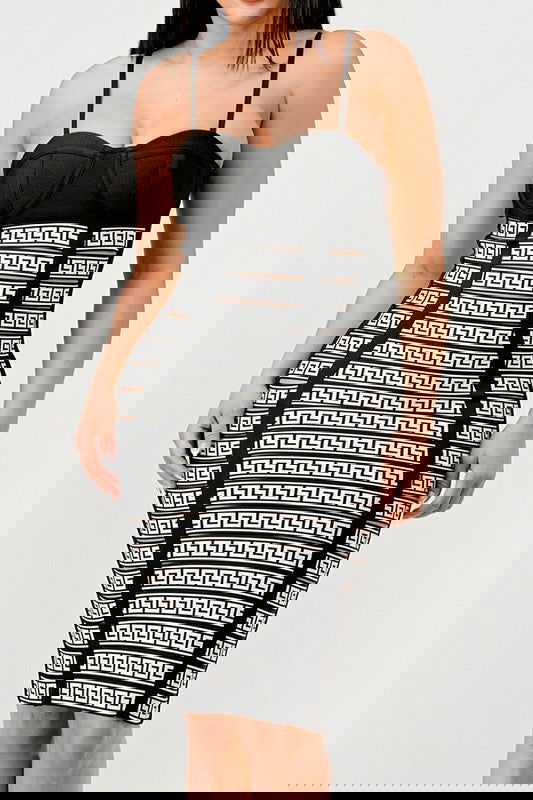 Maze Enigma Bodycon Dress - ShopEbonyMonique