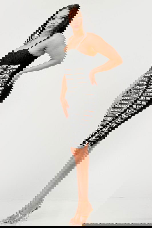 Maze Enigma Bodycon Dress - ShopEbonyMonique