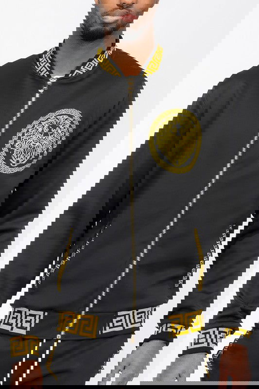 Mens Black and Gold Track Suit - ShopEbonyMonique