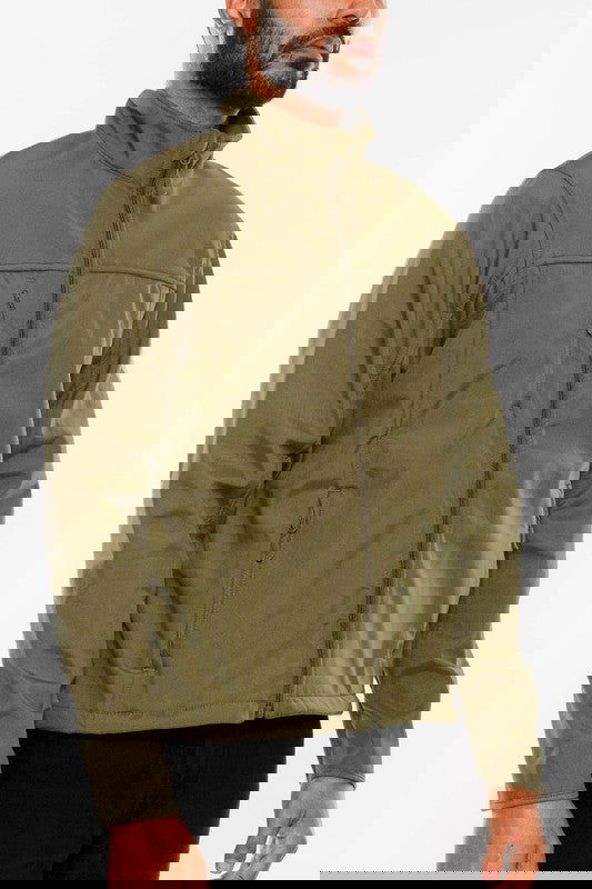 Mens Solid Soft Shell Storm Tech Jacket Coat - ShopEbonyMonique