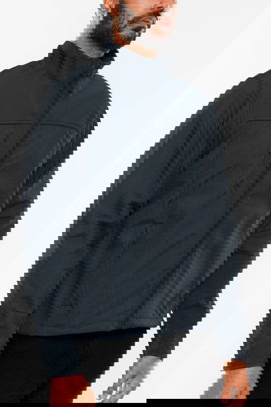 Mens Solid Soft Shell Storm Tech Jacket Coat - ShopEbonyMonique