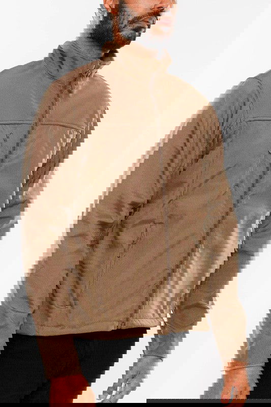 Mens Solid Soft Shell Storm Tech Jacket Coat - ShopEbonyMonique