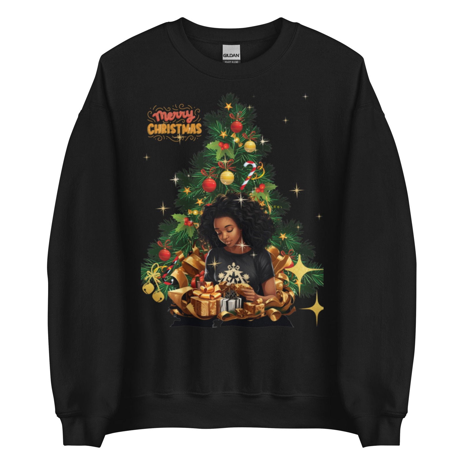 Merry Christmas Lady Sweatshirt - ShopEbonyMonique