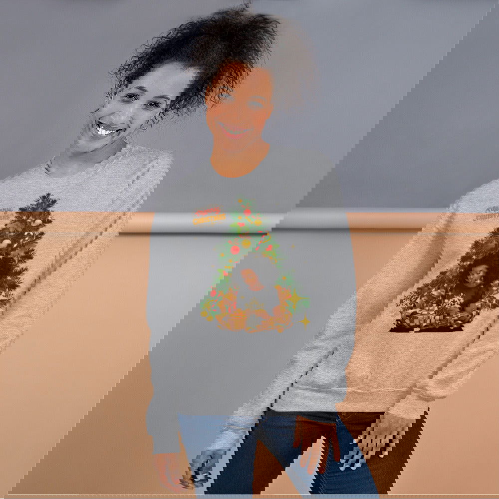 Merry Christmas Lady Sweatshirt - ShopEbonyMonique