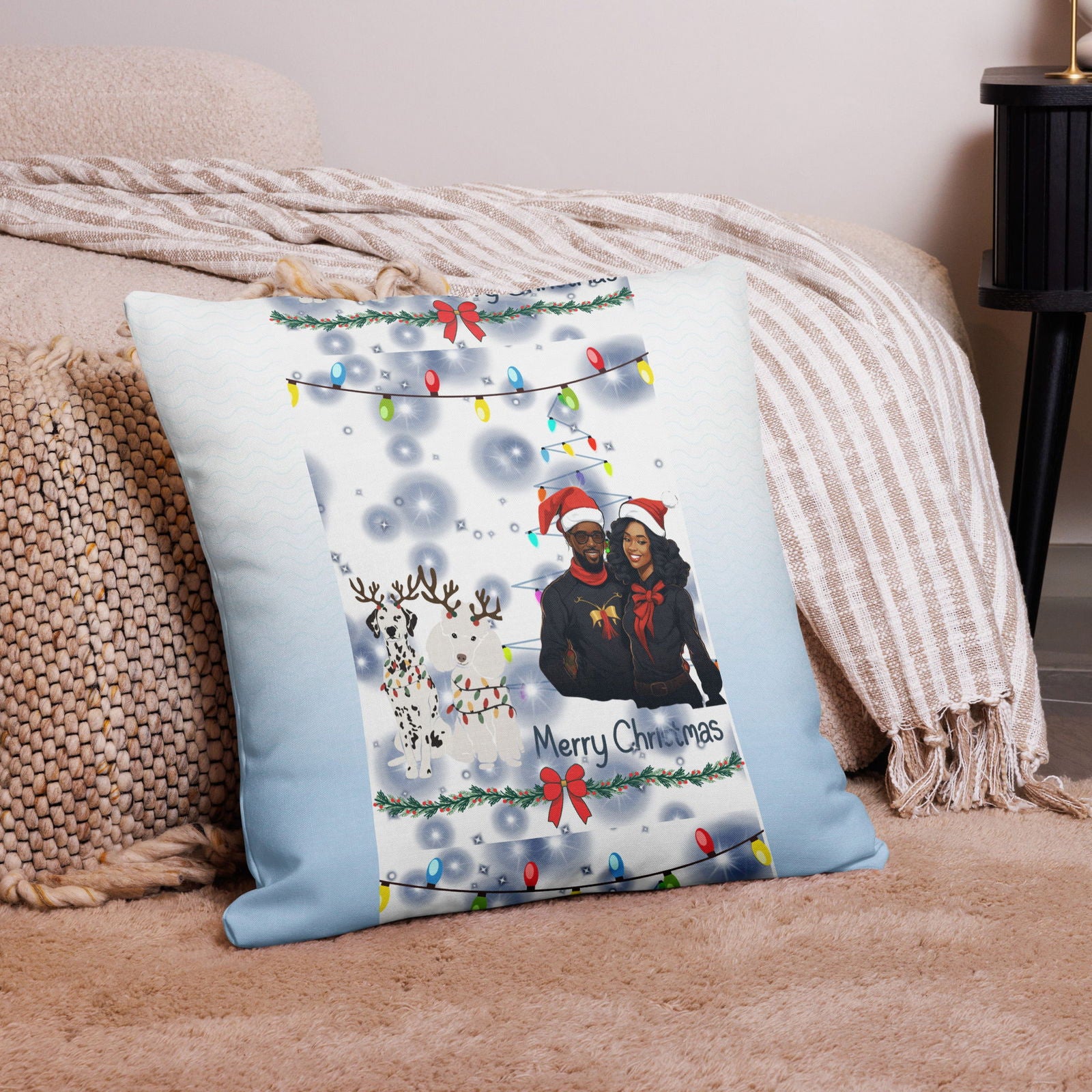 Merry Christmas Premium Pillow - ShopEbonyMonique
