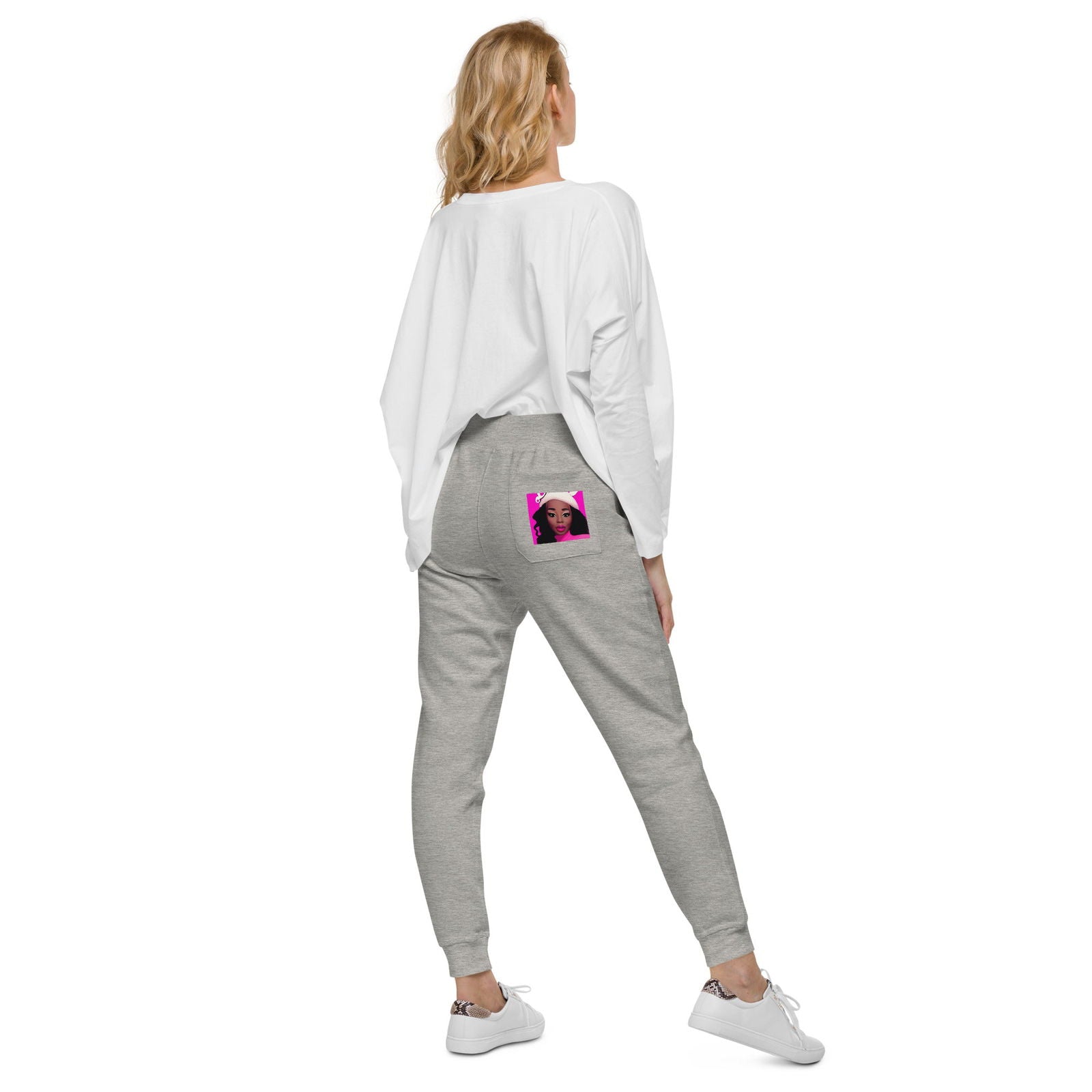 Pink Lip fleece sweatpants - ShopEbonyMonique