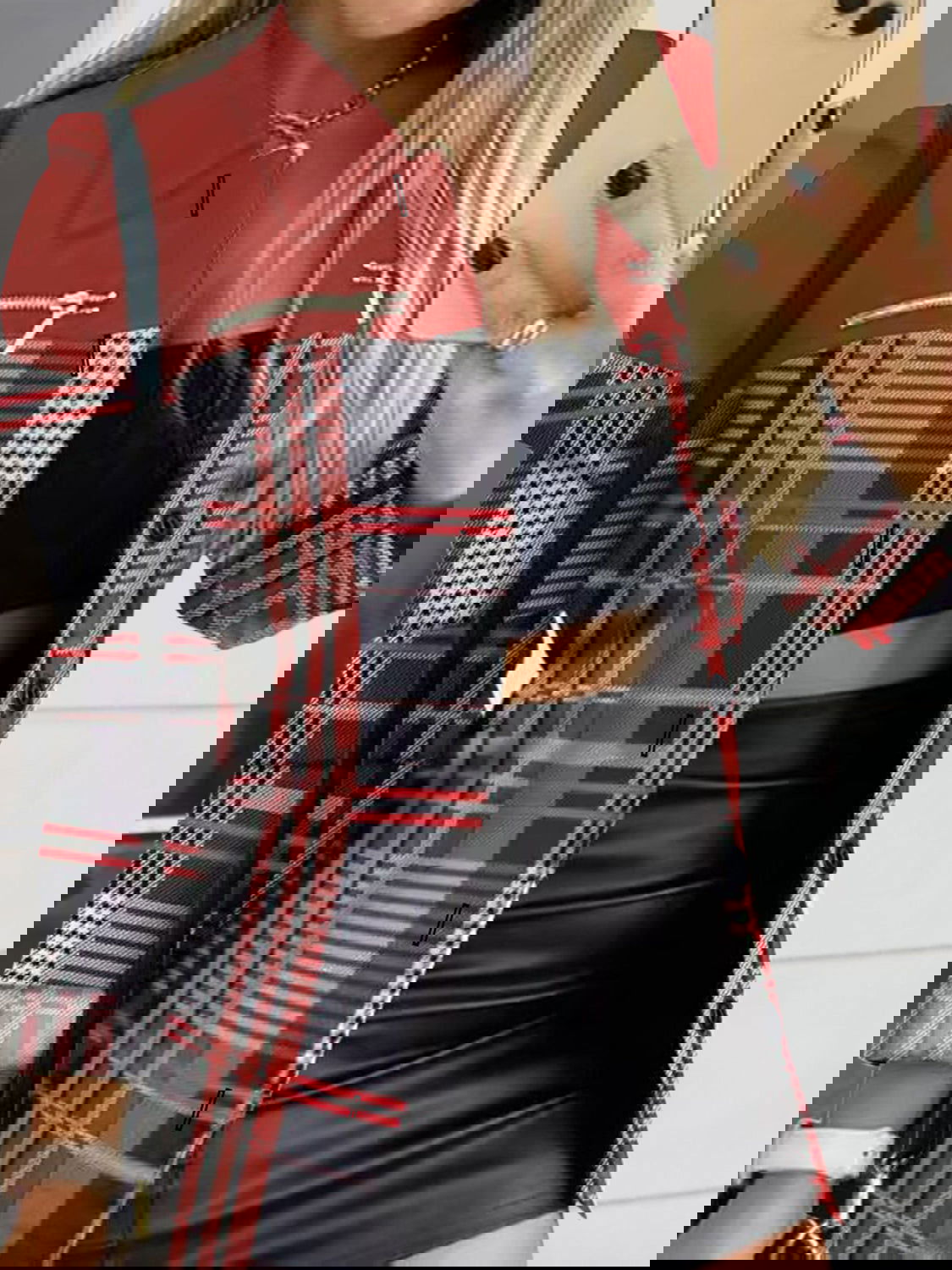 Printed Button Up Zip Detail Shacket - ShopEbonyMonique