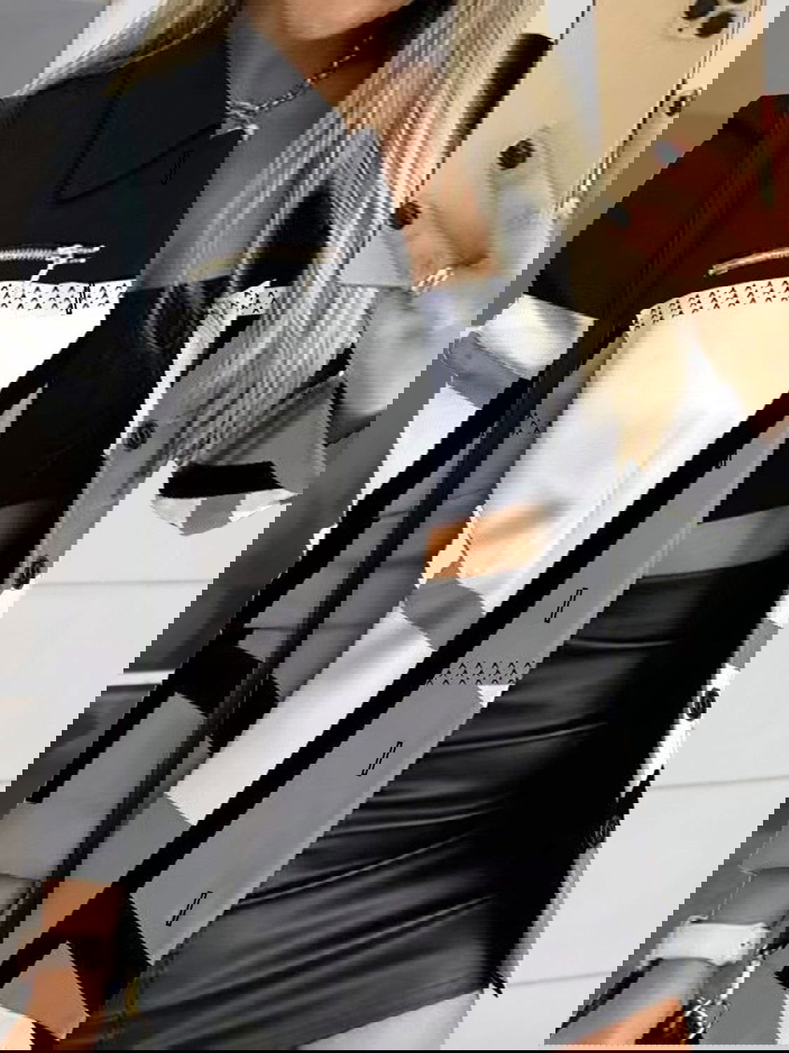 Printed Button Up Zip Detail Shacket - ShopEbonyMonique