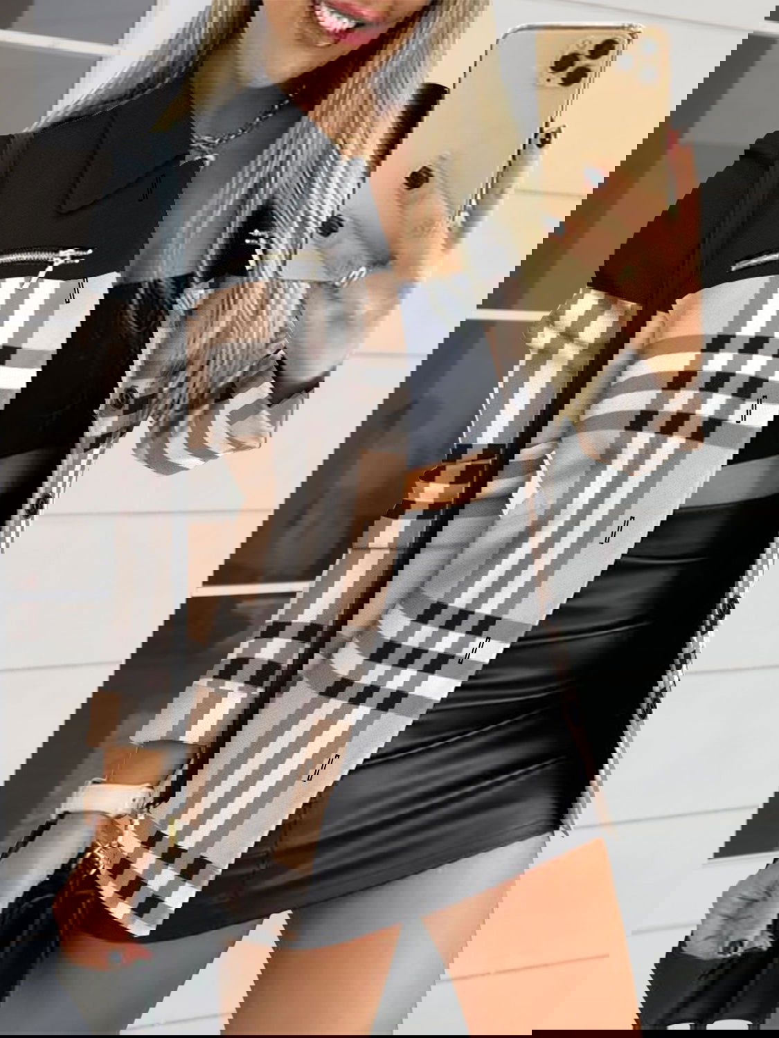 Printed Button Up Zip Detail Shacket - ShopEbonyMonique